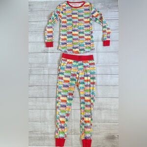 Marvel Pajama Long Sleeve Top and Pants Set - Red, Blue, Yellow, Green Logos
